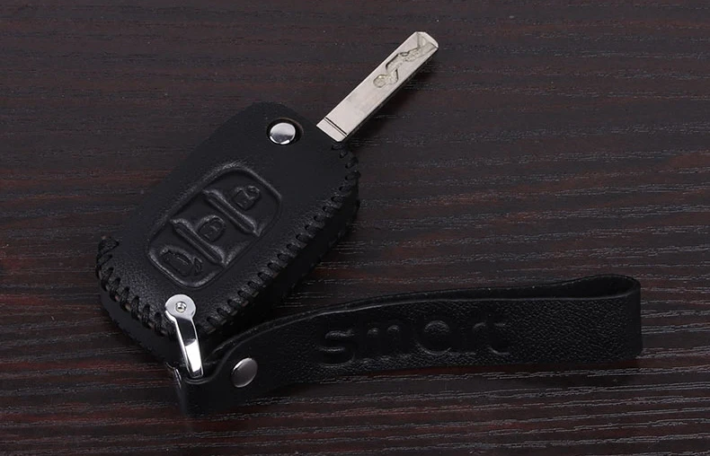 Кожаный чехол для ключей автомобиля, дистанционный ключ, защитный чехол для Mercedes Smart 451 453 fortwo forfour, брелок для ключей от автомобиля, аксессуары