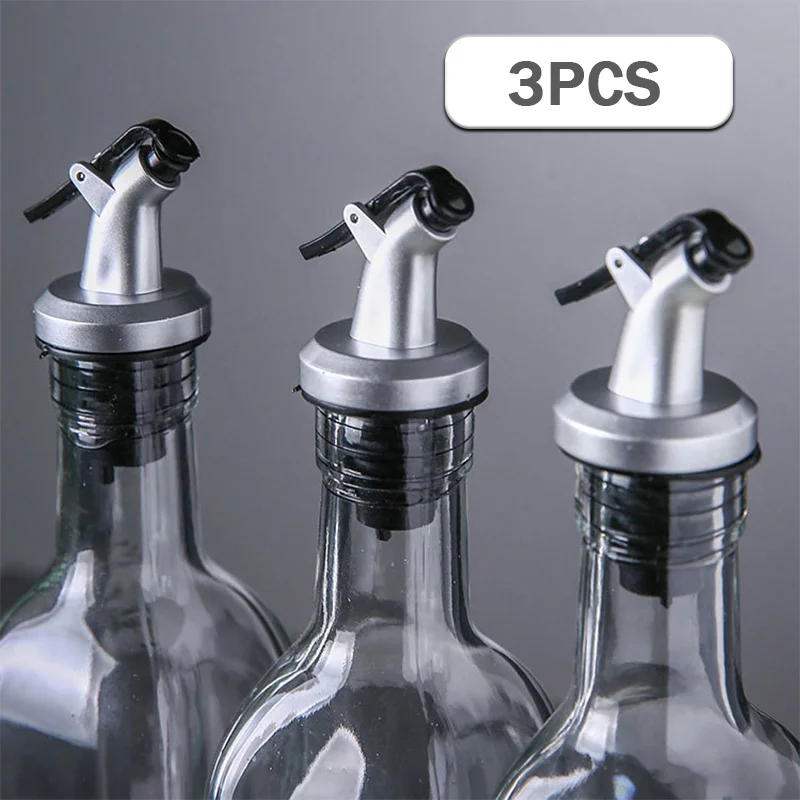 

3 PCS Olive Oil Sprayer Vinegar Bottles Can Lock Plug Seal Leak-proof Food Grade Plastic Nozzle Sprayer Liquor Oil Dispenser