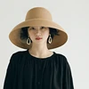 Luna&Dolphin Handmade Women Summer Sun Hat Beach Japanese Hepburn Style Big-edge Fisherman Hat Temperament Flat Straw Uv Hats ► Photo 3/6