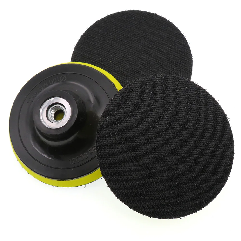 

4 Inch Rotary Backup Sanding Pad Sanding Disc M10 Thread Come with Drill Adapter for Grinding & Polishing (Pack of 3)