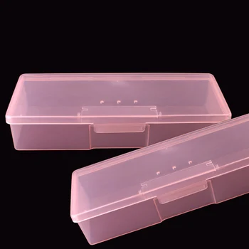 

1pc Nail Storage manicure Box Plastic Shell Hard High Quality Empty Container Transparent Manicure Tool Nail Art Storage Boxes
