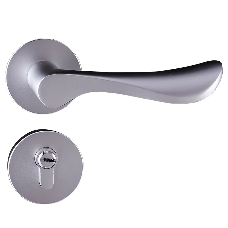 

Indoor Alumimum Door Lock Mechanical Door Lock Split Type Solid Door Lock Solid Wood Lock Bent Handlebar Split Type snnei suo