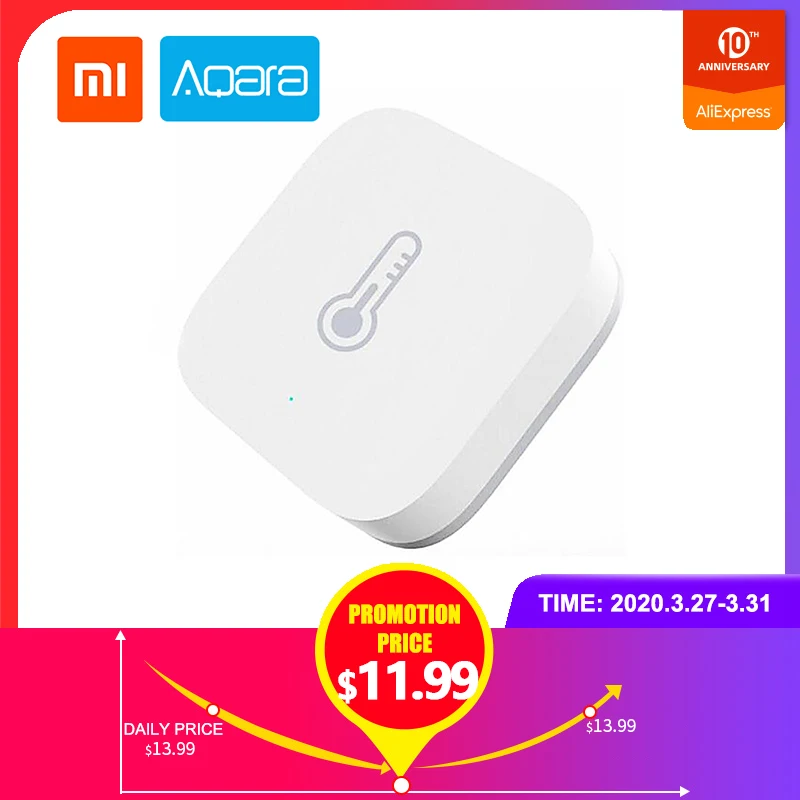 

Xiaomi Aqara Smart Home Air Temperature Humidity Environment Sensor Security Monitoring Automation work with Zigbee For Mi Home