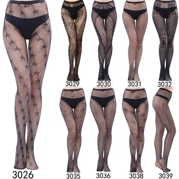 

Women Leopard Hosiery Fishnet Lingerie Tights Black Nylon Seamless Tatoo Pantyhose Collant Plus Size Hose Fish Nets for Letter