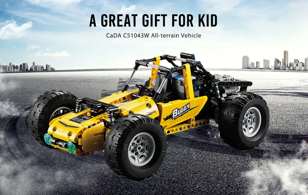 CaDA C51043W 522 шт. строительные блоки 2,4 г RC автомобиль вездеход автомобиль высокой моделирования багги Модель Блок дистанционного управления автомобиля игрушки