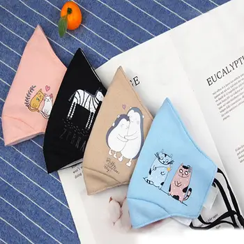 

95% Filtration Cartoon Cotton Antibacterial Anti Dust Protection Washable Children Face Mask fast shipments