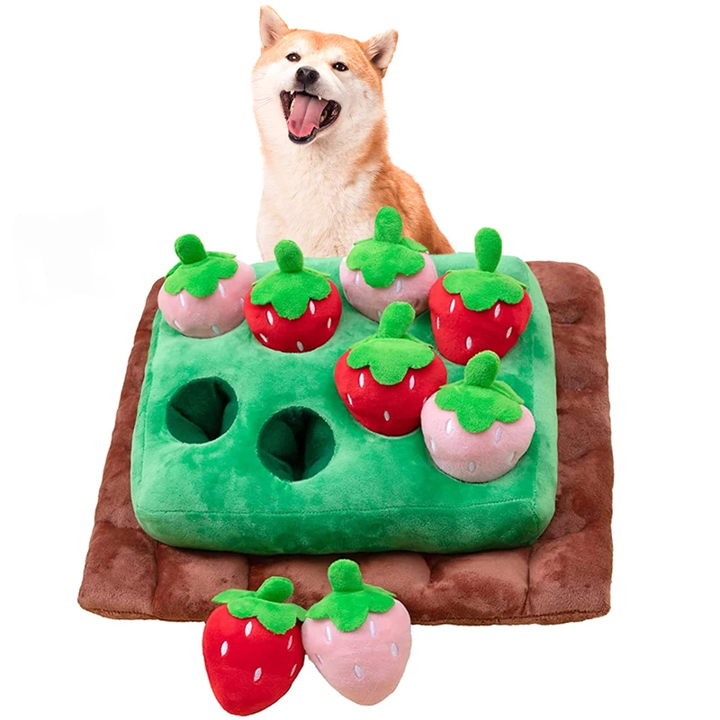 Собака плюшевая игрушка Урожай моркови со скрипящим кроликом тренировочная
