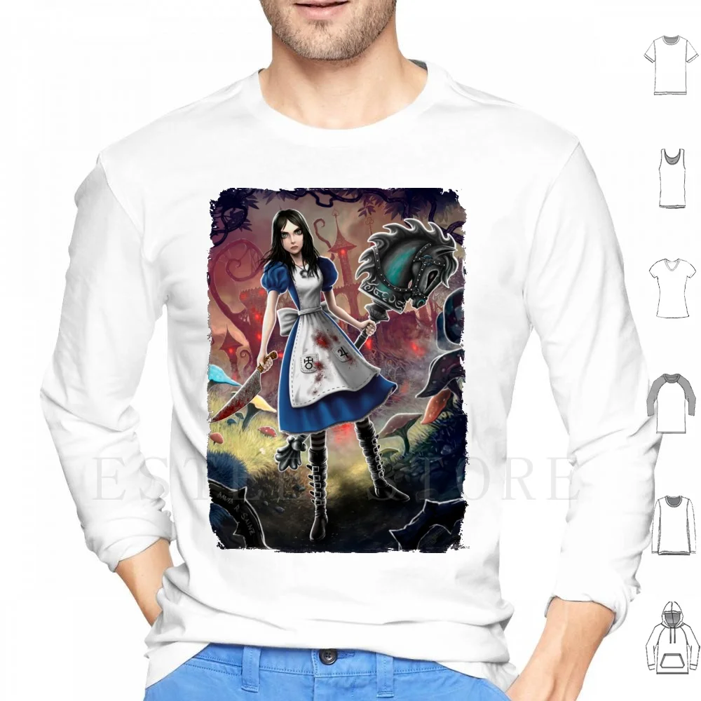 Alice Madness Returns! Felpe Con Cappuccio Alice Madness Returns Cheshire White Rabbit