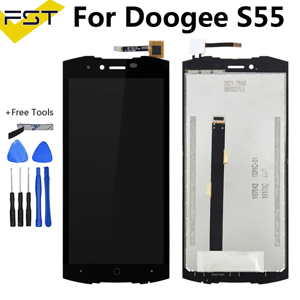 5,5 ''Для Doogee S55 ЖК-дисплей+ инструмент для ремонта сенсорного экрана в сборе Часть 5,5 дюймов аксессуары для телефонов Doogee S55