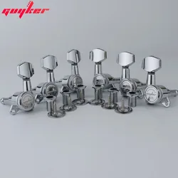 Premium GUYKER Chrome Locking Guitar Tuners with 1:18 Gear Ratio (4L2R)