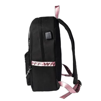 New usb charging student bag cute men and women canvas backpack sport travel large capacity  backpack mochila feminina 3