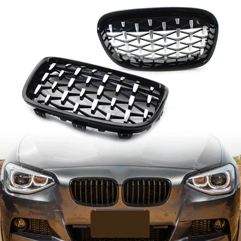 

ABS Car Front Hood Kidney Grill Diamond Style Mesh Grille For BMW F20 1Series 2011 2012 2013 2014 118i 120i 125i Car-Styling