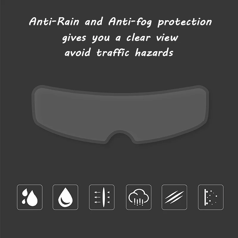 Universal Motorcycle Accessories Helmet Anti-rain Anti-fog Film Racing Electric Car Half-helmet Lens Patch | Автомобили и