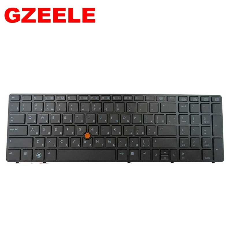 New Russian Keyboard for HP Probook 8560W 8570W RU laptop without backlit black