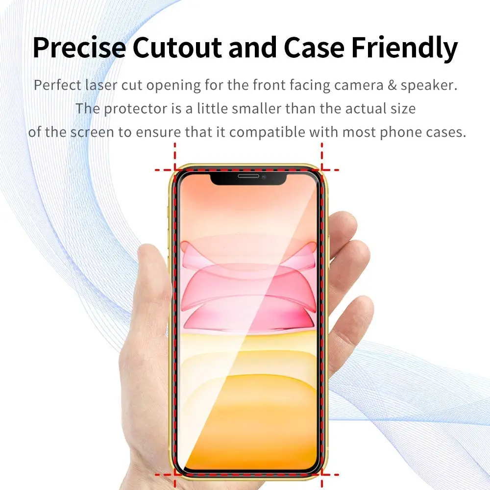 3 шт., полное покрытие, Защитное стекло для iPhone 11 Pro Max, закаленное стекло для iPhone X, XR, XS, MAX, 6, 7, 8 Plus, 5S, SE, защита экрана