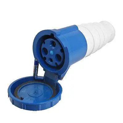

AC 220-250V 63A IP67 3P+E IEC309-2 Industrial Socket Blue White