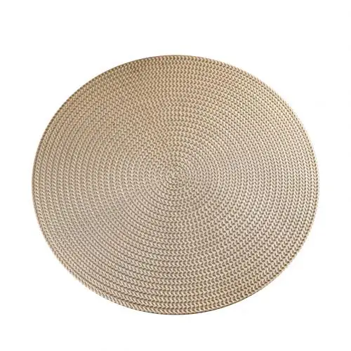 Hot 38cm Round PVC Eco-friendly Bowl Dish Placemat Heat Insulated Dinning Table Mat - Цвет: Antique Copper