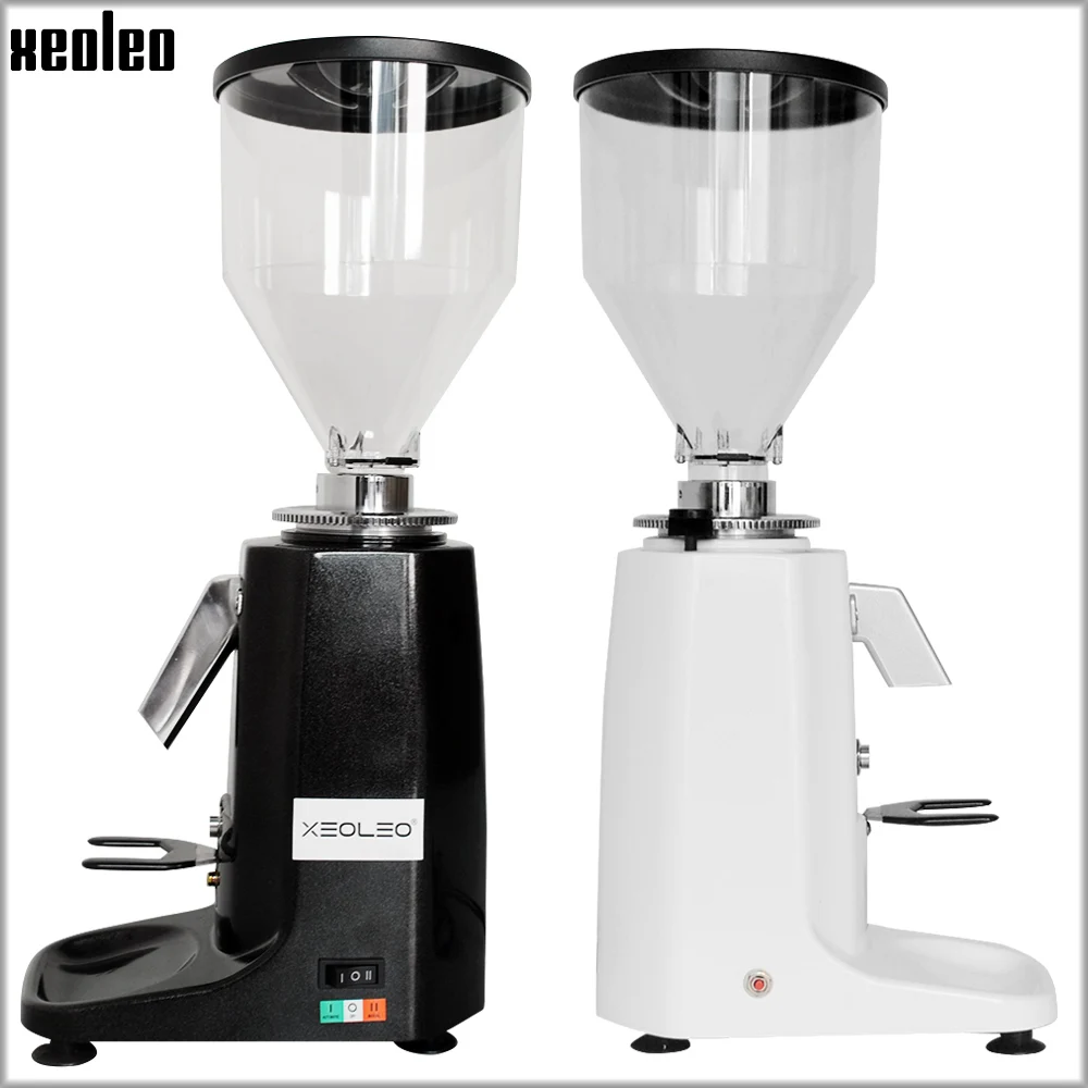 XEOLEO Coffee Grinder 200W 60mm Flat Burr Stainlesss Steel Automatic Grinder Coffee Miller Household Grinding Espresso Machine 5