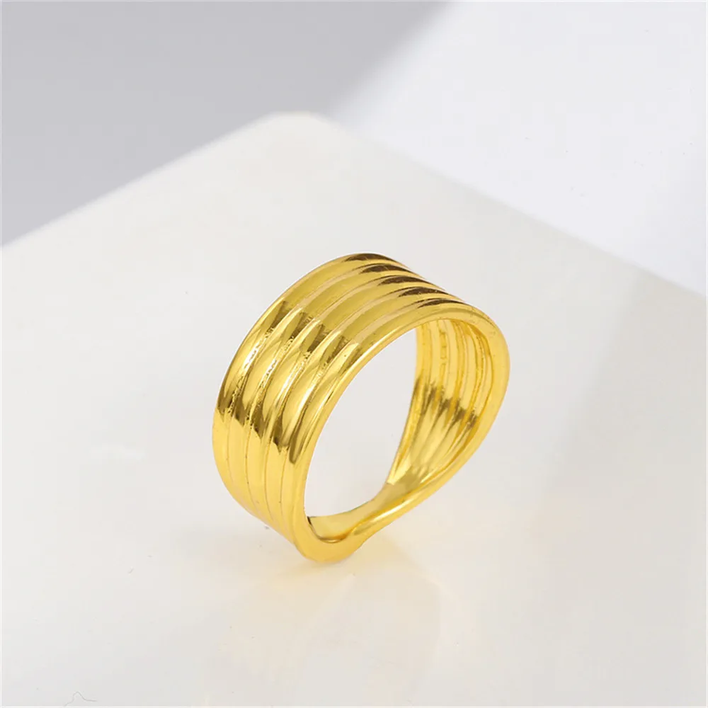 Simple Ins Stripe Knot Rings Women And Girl Mini Finger Thin String Twist Ring Accessori Per Gioielli Popolari Coreani