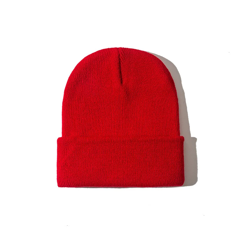 Толстая и Теплая мужская однотонная вязаная кепка, Завитая Повседневная Женская кепка с манжетами, доступны разные цвета для мужских кепок Skully - Цвет: style 7