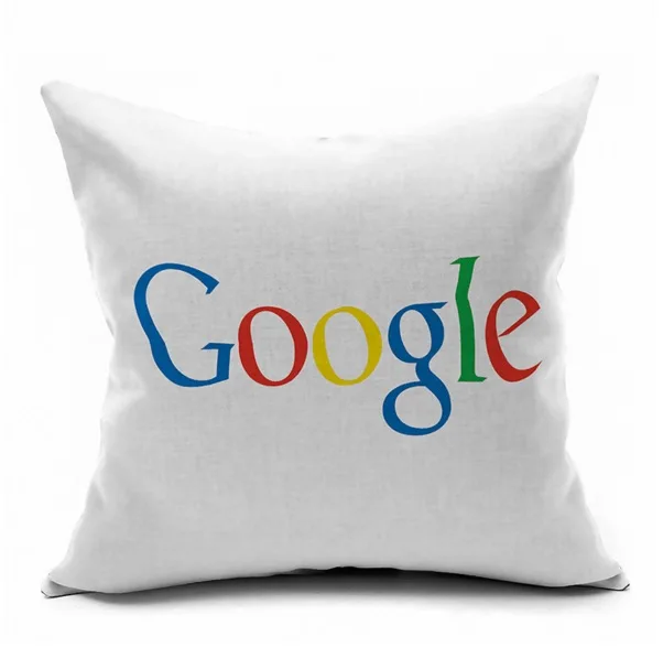 Черный Мир Google Интернет технология Символ Логотип Интернет Милая подушка Массажер декоративный чехол на подушки евро домашний Декор подарок - Цвет: Черный