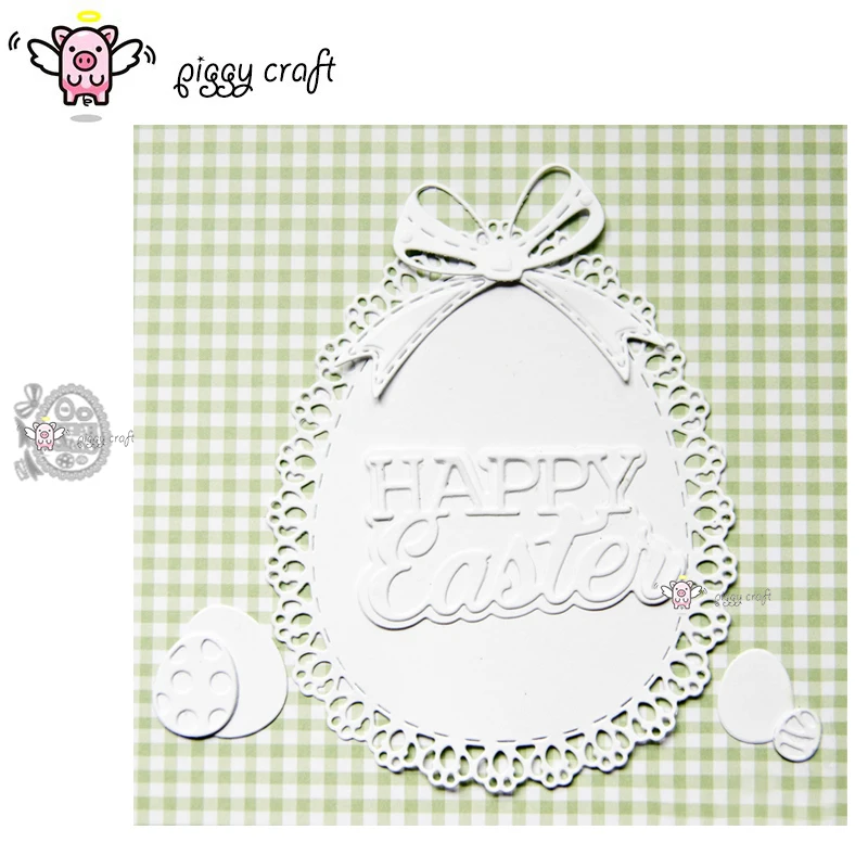 

Piggy Craft metal cutting dies cut die mold Easter letter bow eggs Scrapbook paper craft knife mould blade punch stencils dies