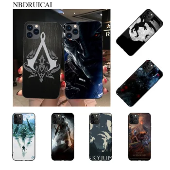 

NBDRUICAI The Elder Scrolls V Skyrim Bling Cute Phone Case for iPhone 11 pro XS MAX 8 7 6 6S Plus X 5S SE XR case