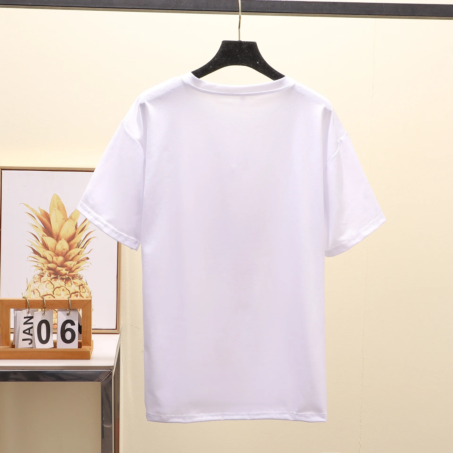 2020 Summer Women T-shirt New Black White Short Sleeve Plus Size Casual  Harajuku Kpop Style Cotton T Shirt Women Free Shipping