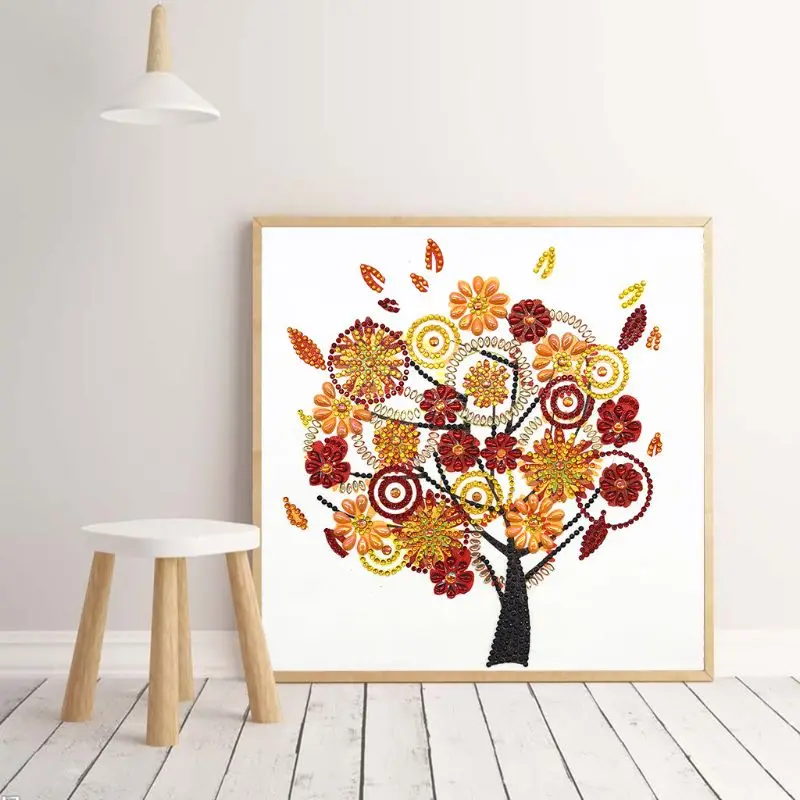 Tree 5D Special Shaped Diamond Painting Embroidery Needlework Rhinestone Crystal Cross Craft Stitch Kit DIY Q6PE