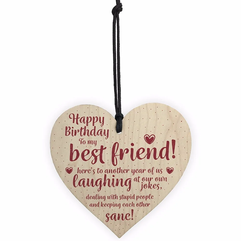 friendship sign thank you best friend plaque wood hang board home decor grand _G 