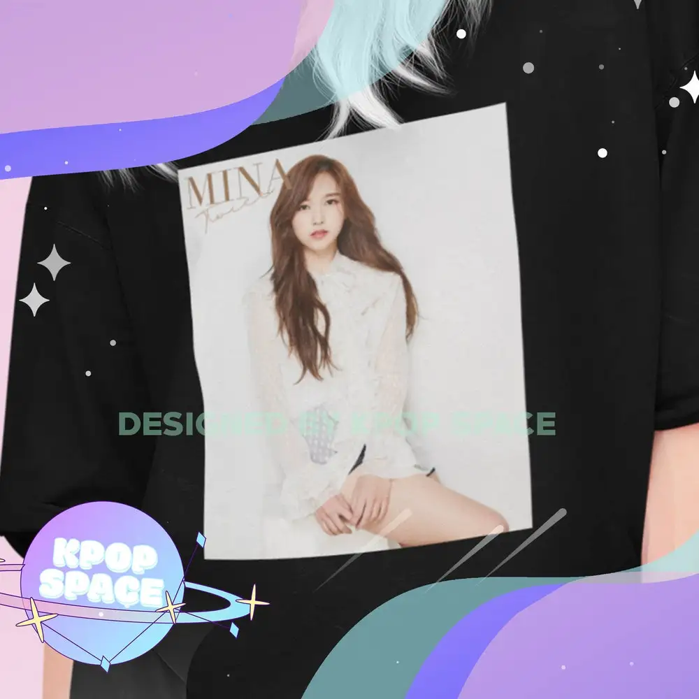 Двойная Мина Футболка KPOP Merch Sharon Myoi унисекс футболка (1) | Мужская одежда