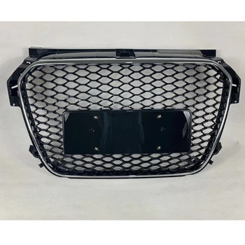 

Chrome Frame Black Grill Car Front Bumper Grille Grill for Audi RS1 for A1/S1 Grill 2010 2011 2012 2013 2014 without Emblem