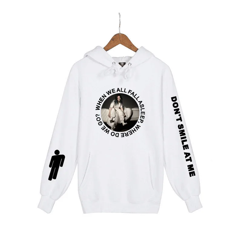 Новое поступление 2019 года худи Billie Eilish с принтом для мальчиков и девочек свитер
