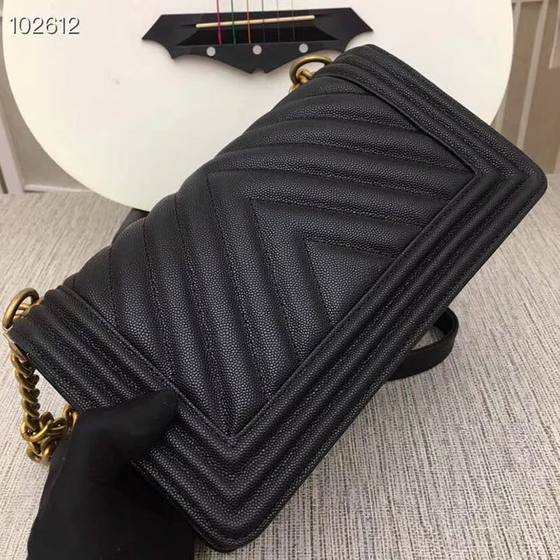 

Cow leather bag fashionable and versatile women's bag new 2019 shoulder cross body Lingge chain real leather bag lock bag