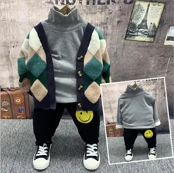 

Children Clothing Winter boys Clothes 3pcs Outfit Kids Boys Clothes Set Sport Suit For Toddler Clothing Sets 2-6years boys sets