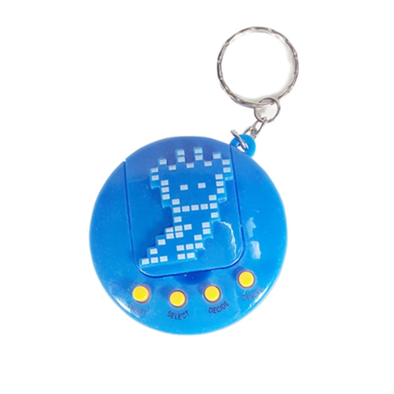 1 шт. Мини Электронные Домашние животные ЖК-виртуальная Цифровая ручная электронная игровая машина с брелком 90S ностальгические пиксели игрушки для домашних животных - Цвет: Синий