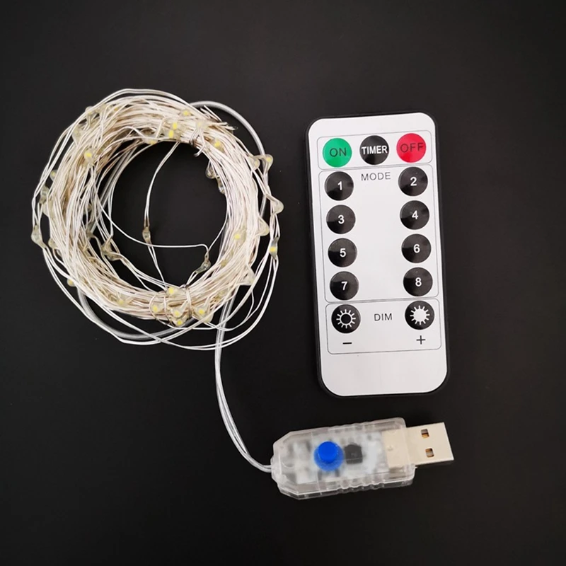 USB многоцветный светодиодный Медный провод шнура светильник s удаленный