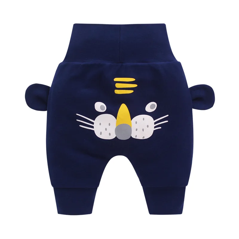 Штаны для маленьких мальчиков и девочек с героями мультфильмов; весенние штаны-шаровары с высокой талией для новорожденных; осенние штаны с принтом животных - Цвет: YK013