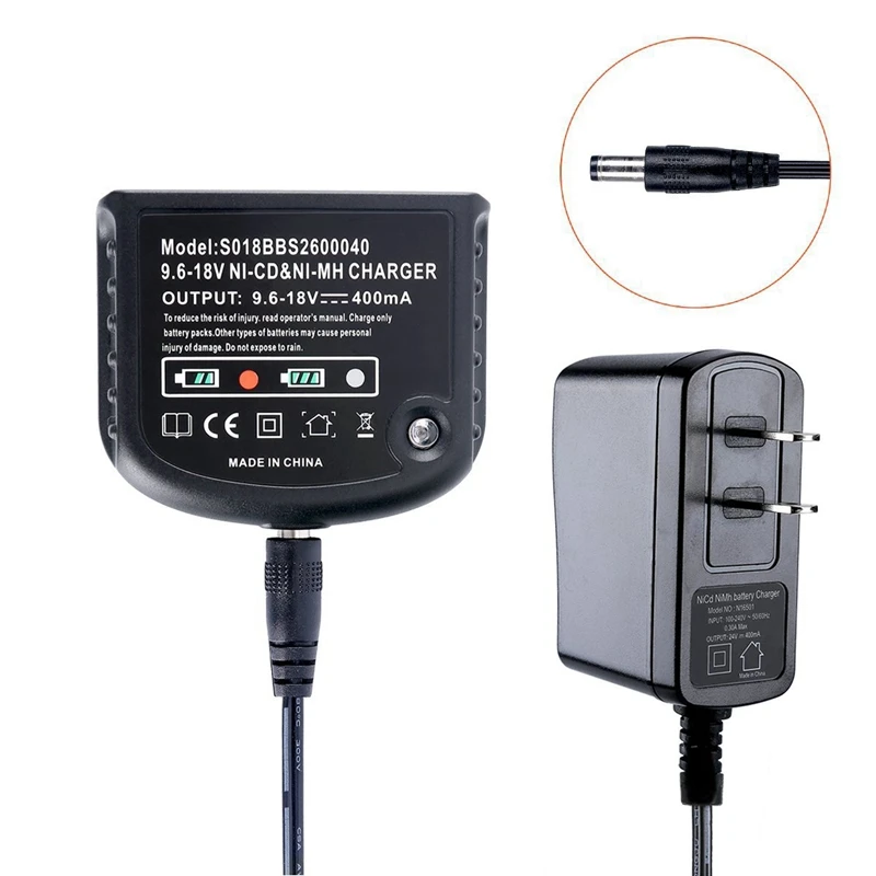 ELEG-9.6V-18V зарядное устройство для Black and Decker, Black& Decker зарядное устройство Ni-Cd Ni-MH A18 Hpb18 A14 Hpb14 A12 Hpb12, штепсельная вилка США