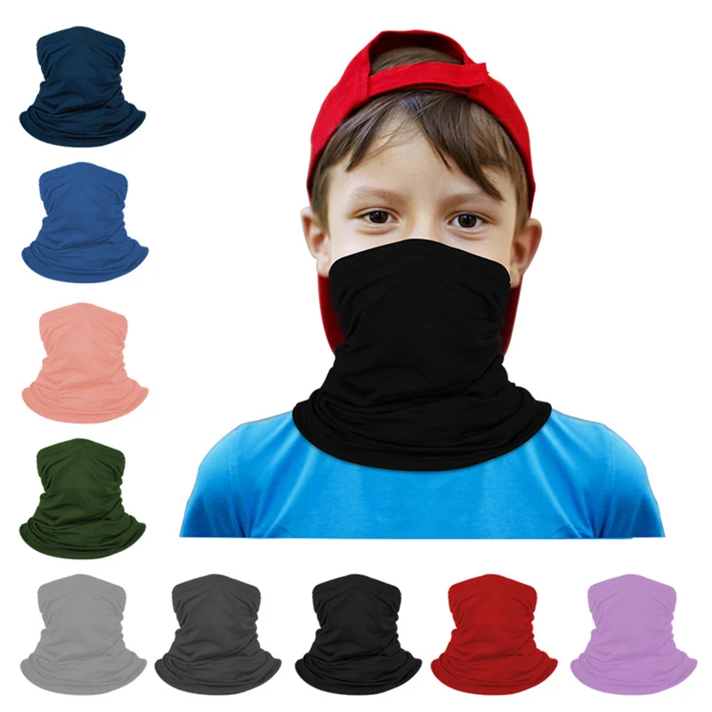 Kids Magic Scarf Solid Bandanas Buffe Cycling Sports Mask Winter Outdoor Face Neck Warmer Gaiter Tube Mascarilla For Children |
