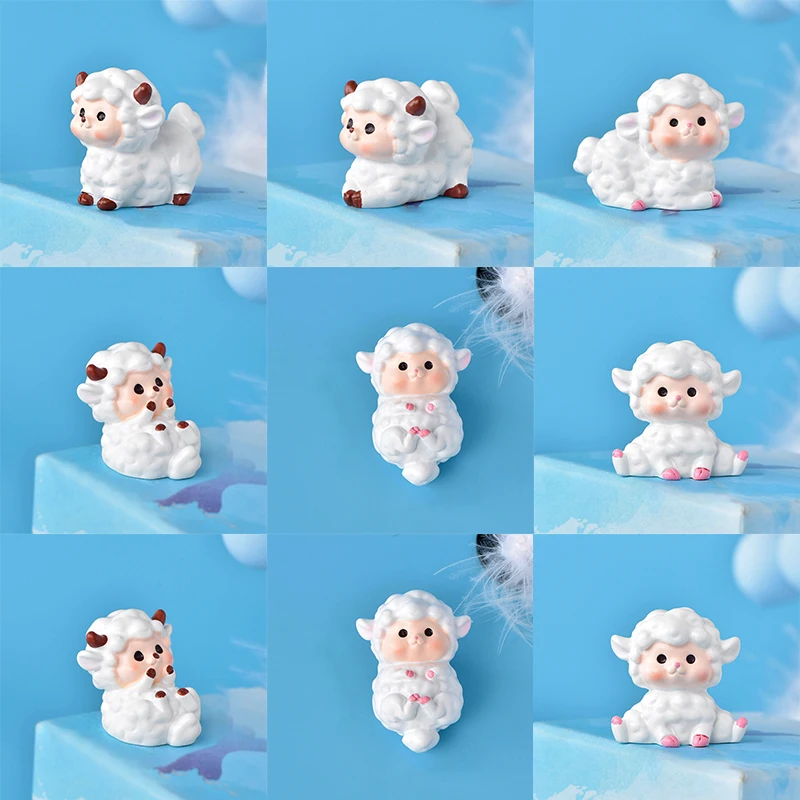 2X Small White Sheep Micro Landscape Resin Cartoon Decorations Ornaments V8Y5 2X Small White Sheep Micro Landscape Resin Cartoon Decorations Ornaments V8Y5
