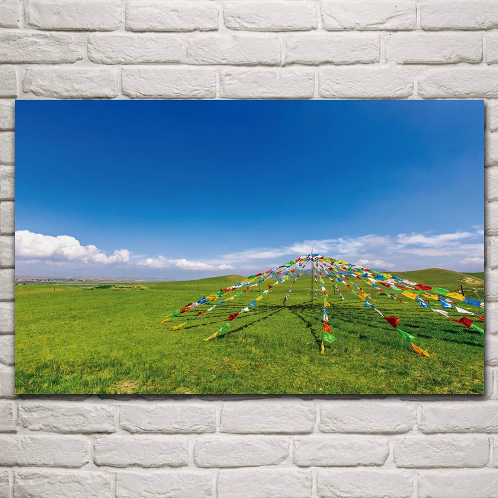 Qinghai молитвенные флаги для лужайки Китай искусственная ткань фото гостиной