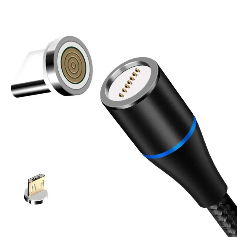 360 Вращающийся Круглый 3A Магнитный USB к type C+ Micro USB Мужской QC 3,0 кабель для быстрой зарядки для samsung Huawei Xiaomi HTC Androi