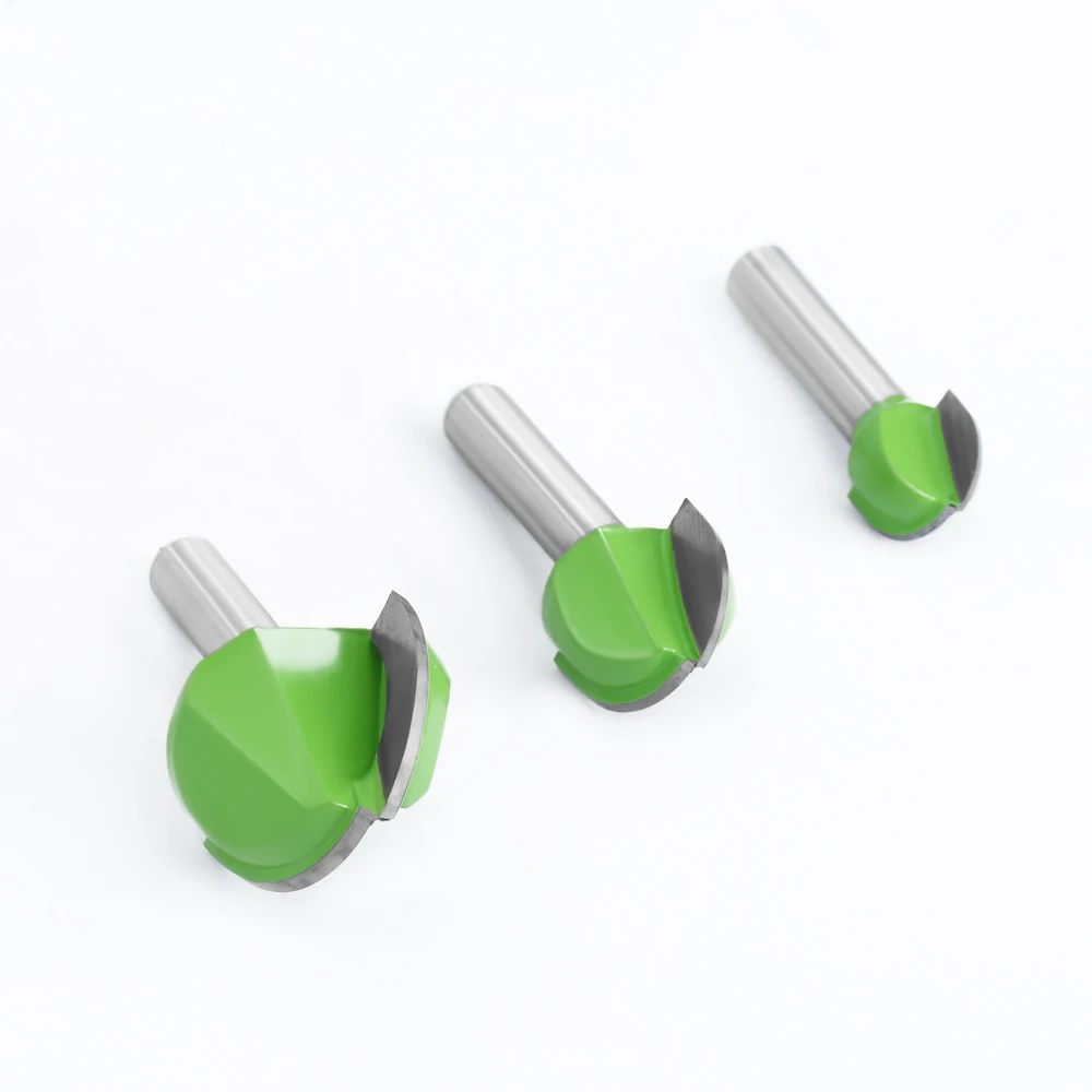 LA VIE 1pc 8mm Shank Ball Nose End Mill Round Nose Cove CNC Milling Bit Radius Core Box Solid Carbide Router Bit Tools