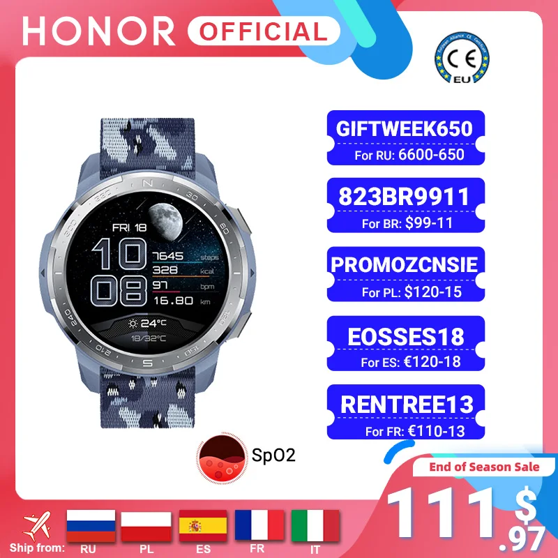Permalink to New Global Version Honor Watch GS Pro Smart Watch 1.39” AMOLED Screen Heart Rate Monitoring Blood Oxygen Bluetooth Call 5ATM