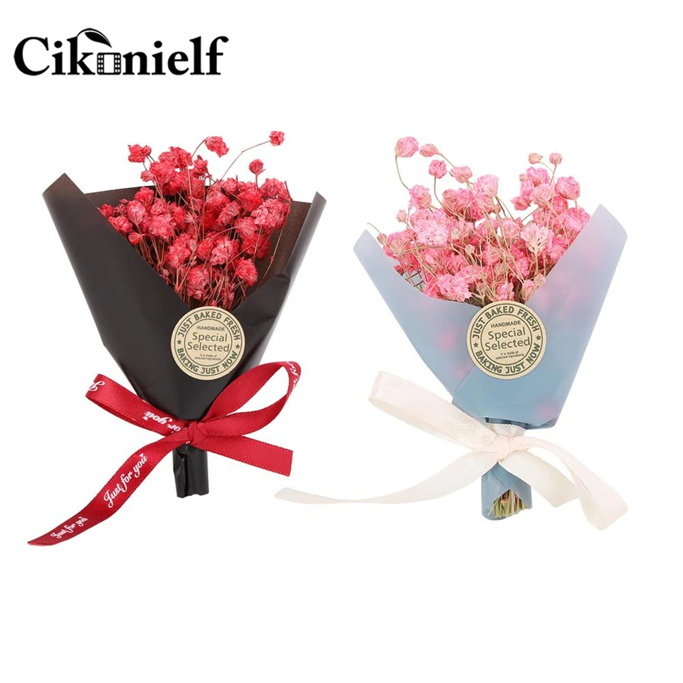 Flores Artificiales Rosas Rojas Para El Hogar Flores Secas Naturales Mini Ramo Flores Decoracion De La Boda Accesorios De Foto Aliexpress