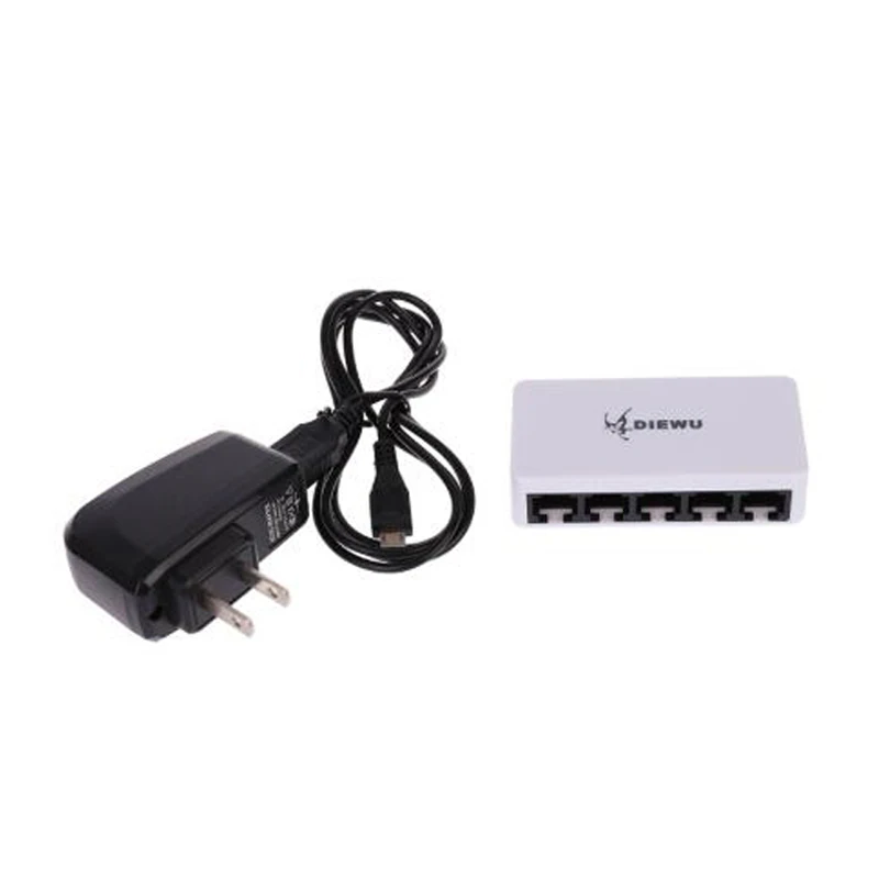 5 портов Настольный Ethernet-Коммутатор Ethernet сетевой коммутатор 100 Мбит/с LAN концентратор/полный или полудуплексный обменный Переключатель концентратор Ethernet 5 портов