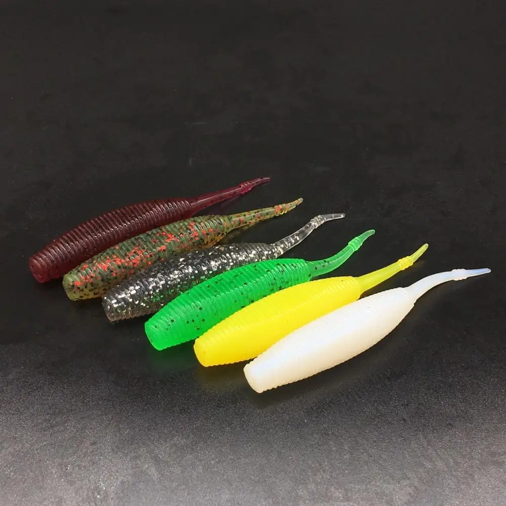 

5pcs/bag soft worm grubs plastic fishing wobblers baits swimbaits artificial set 9cm/6g Catfish Bass Fishing Lure