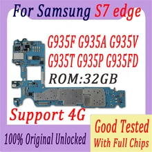 Оригинальная материнская плата для samsung Galaxy S7 edge G935F G935A G935V G935T G935P G935FD логическая плата Версия ЕС хорошее тестирование MB