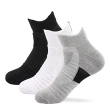 Arch Support Professional Athletic Thicken Terry Cushion Ankle Tennis Socks Men